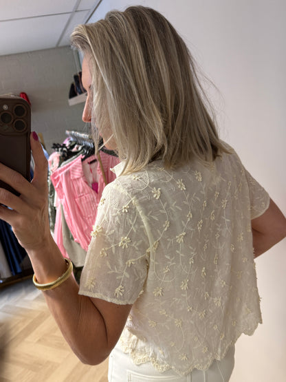 Blouse Milly Embroided Ecru