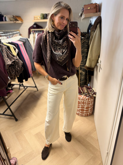 Sjaal Driehoek Paisley Bruin