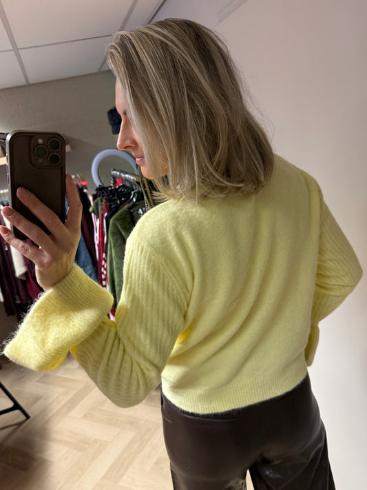 Vest Char Parels Zachtgeel