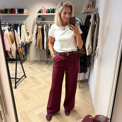 Pantalon Farah Bordeaux
