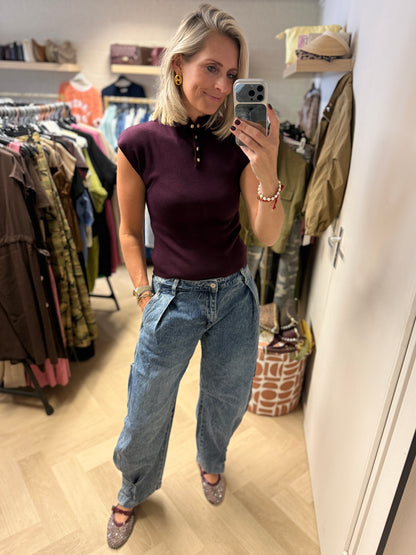Shirt Jen Knoopjes Plum