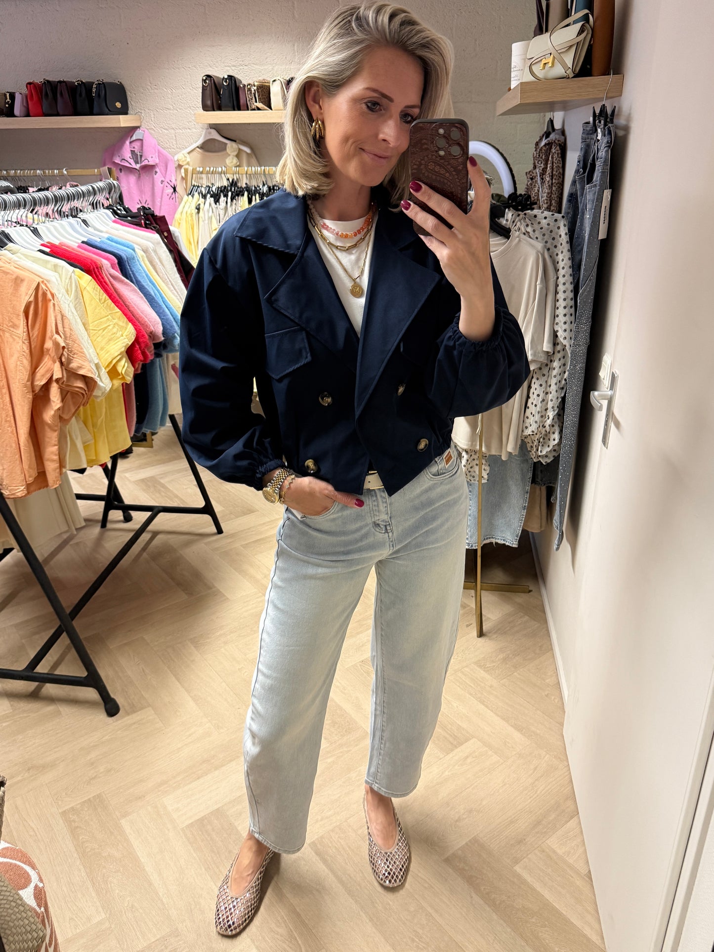 Jas Trench Donkerblauw