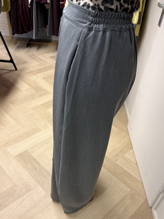 Pantalon Joy Plooi Elastiek Grijs