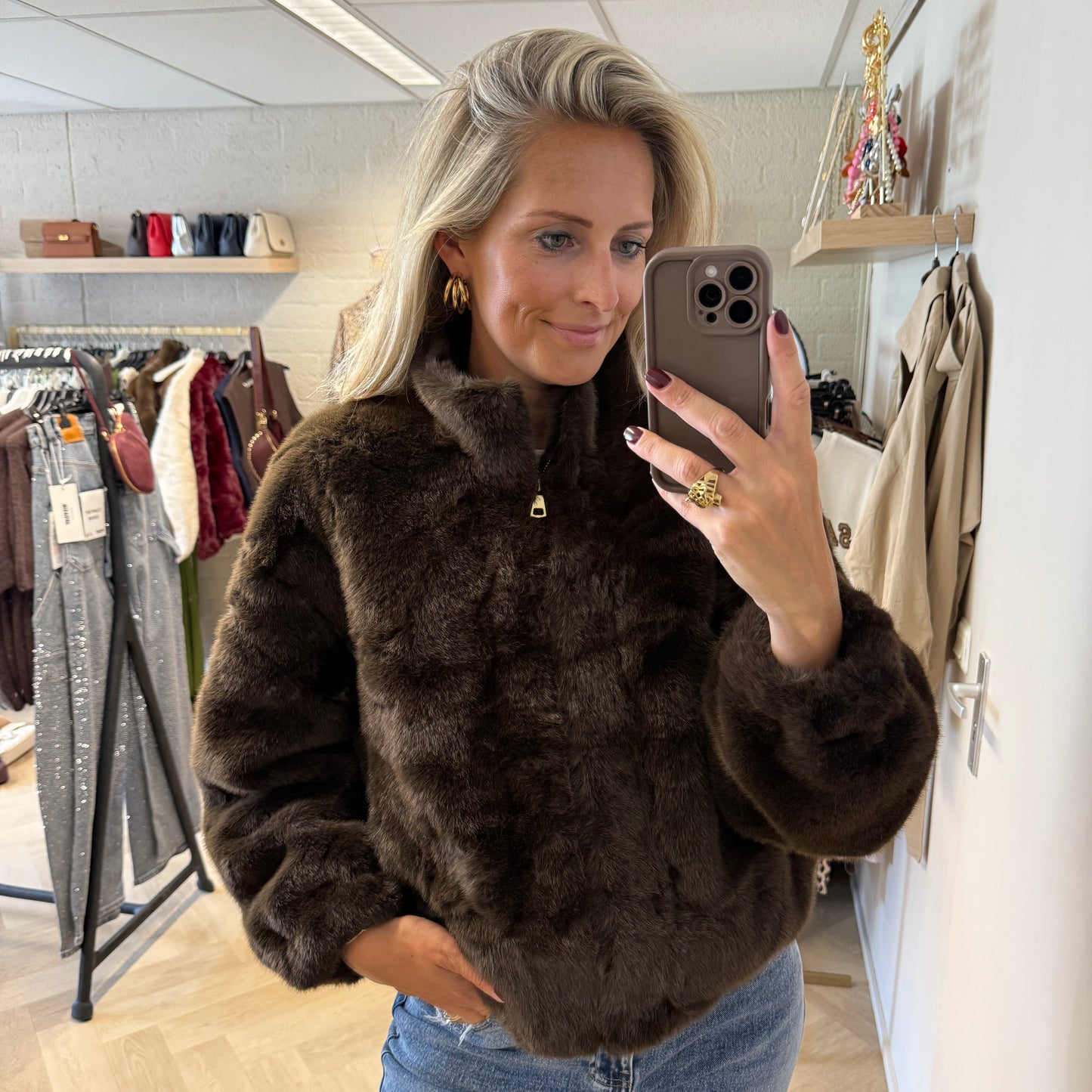 Jack Francy Faux Fur Choco