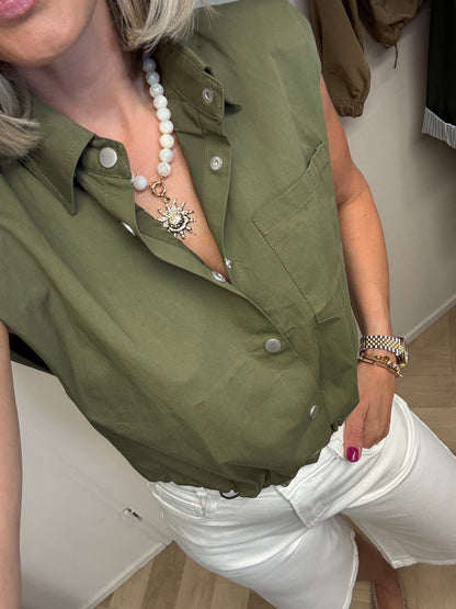 Vest Maura Drukknopen Groen