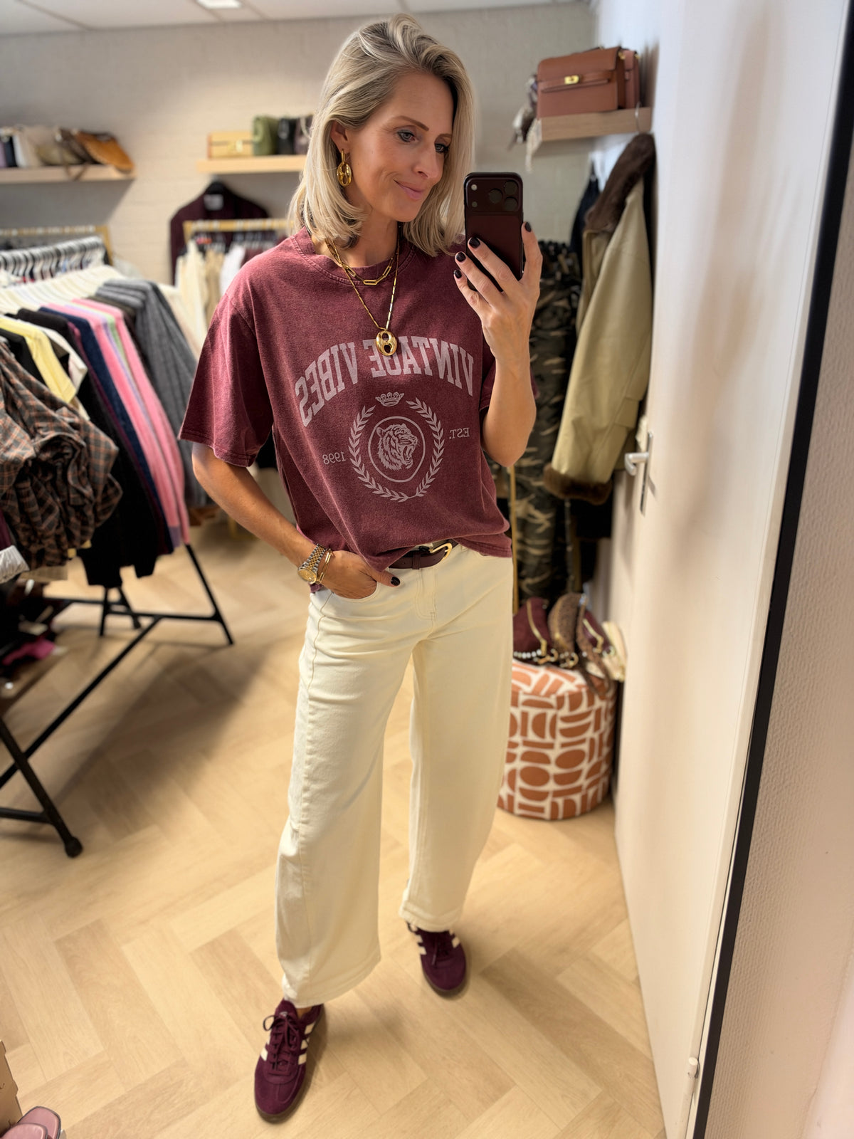 T-Shirt Julia Vintage Bordeaux