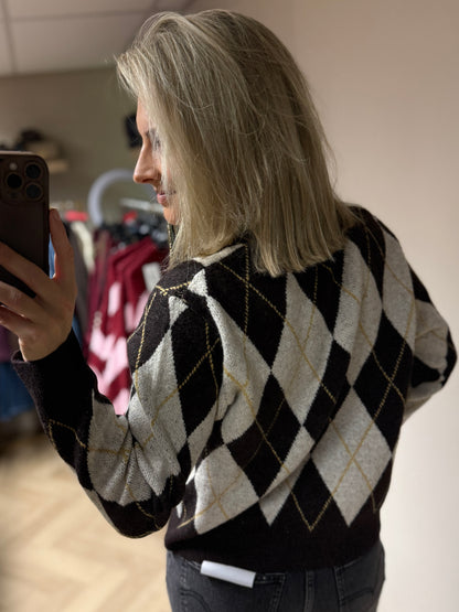 Vest Claire Donkerbruin Beige