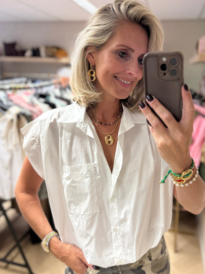 Blouse Eva Pof Elastiek Wit