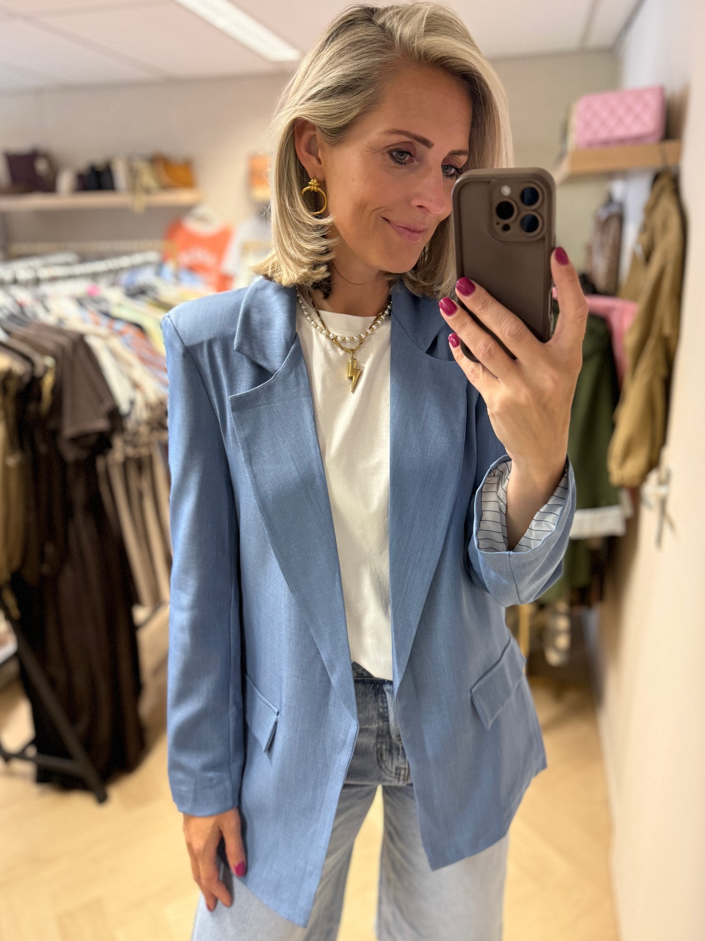Blazer Karin Denimblauw