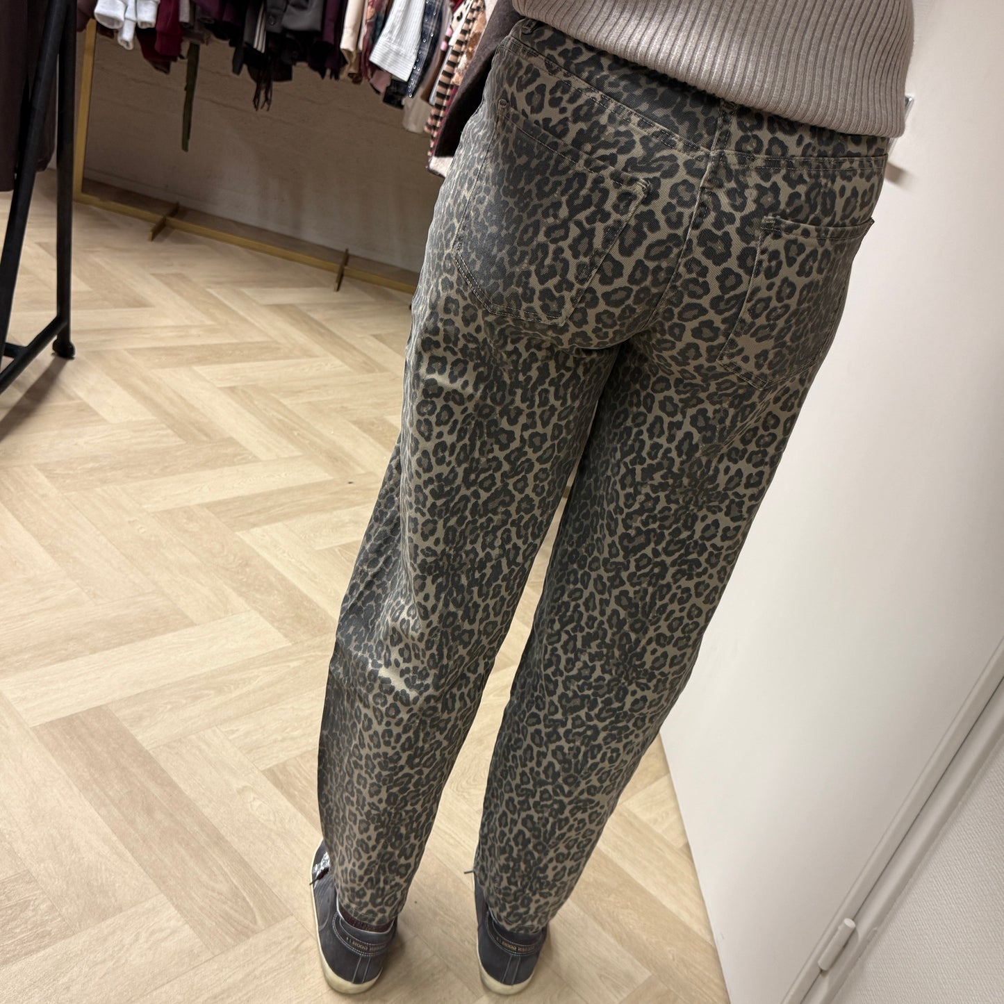 Jeans Leopard Balloon Beige L32