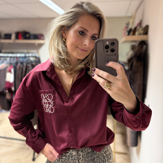 Blouse Fenna Bordeauxrood