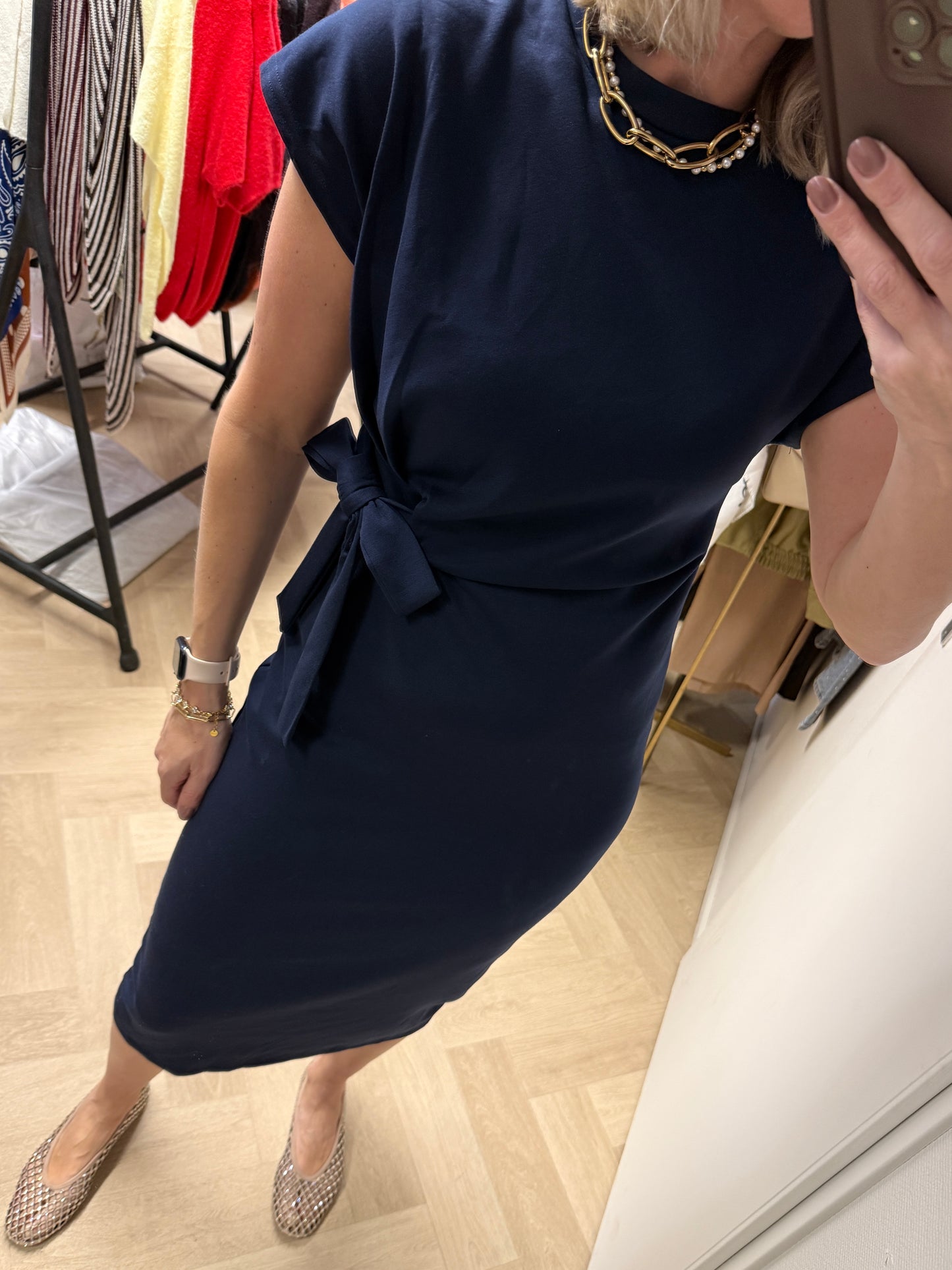 Jurk Strik Mel Donkerblauw