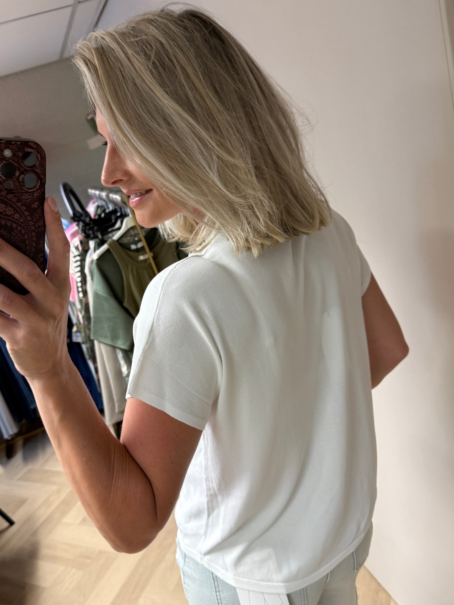 Shirt Barbara Kant Wit