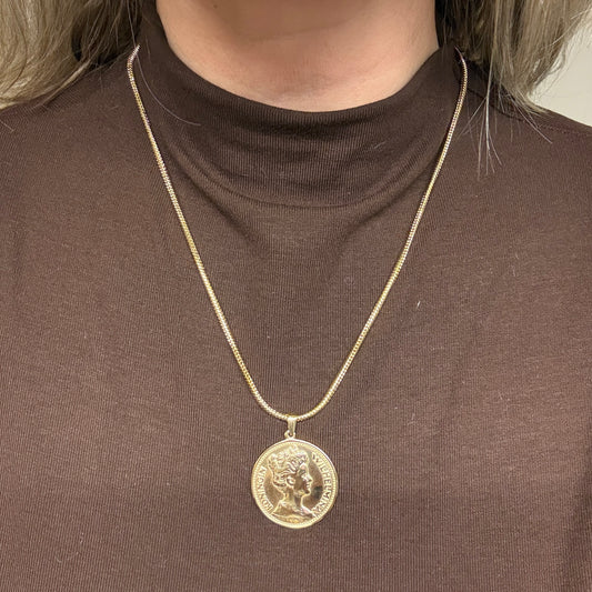 Ketting Nina Vijf Gulden Munt Goud