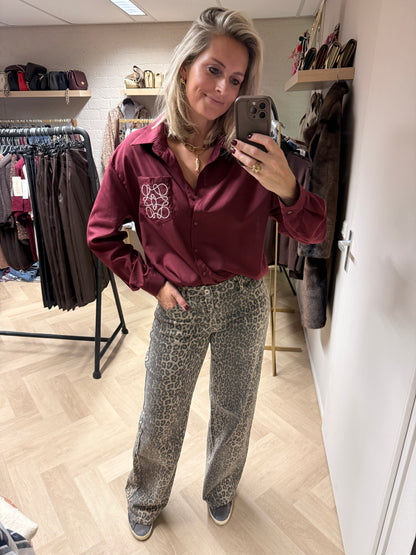 Blouse Fenna Bordeauxrood