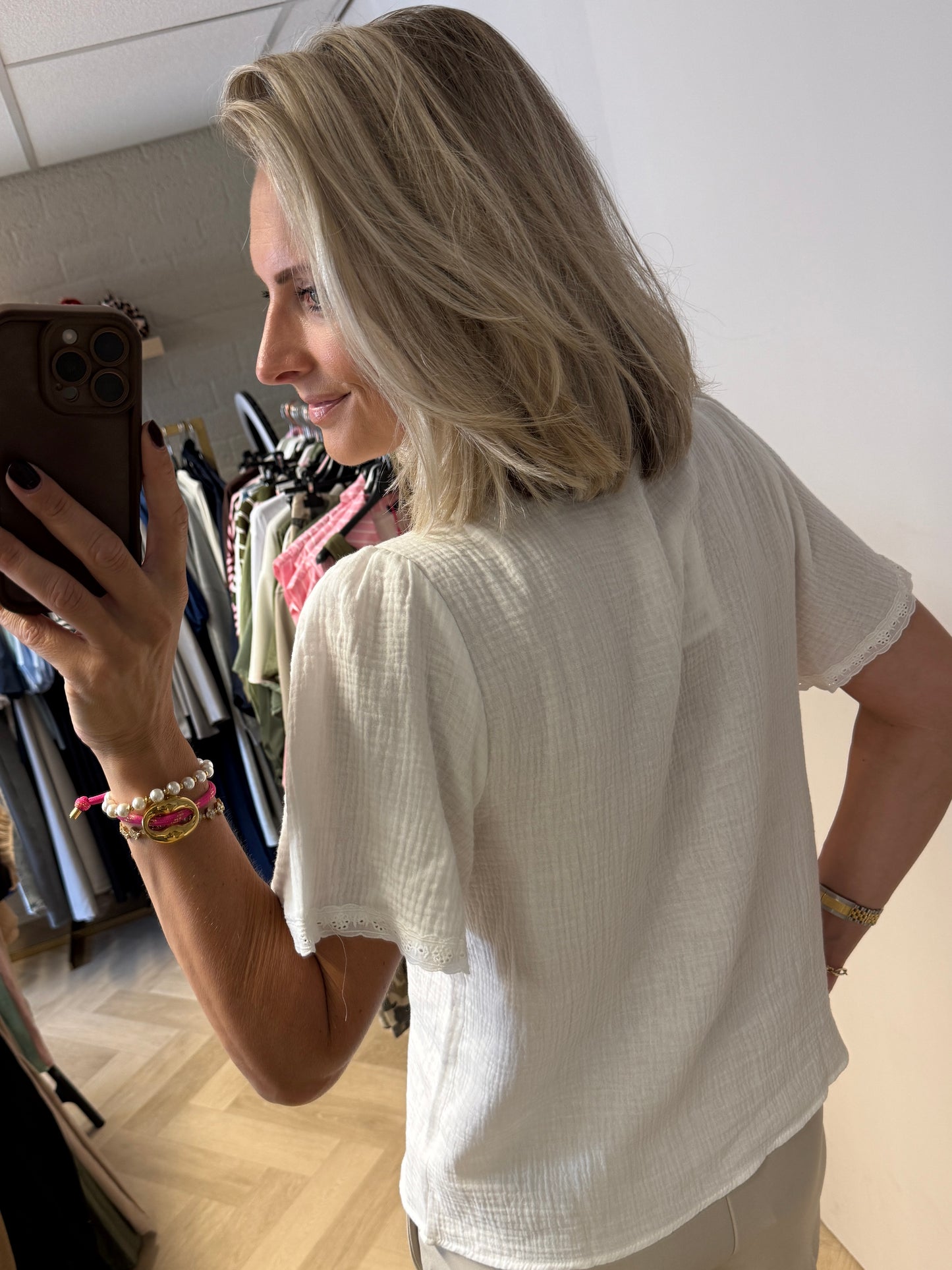 Blouse Marie Mousseline Wit