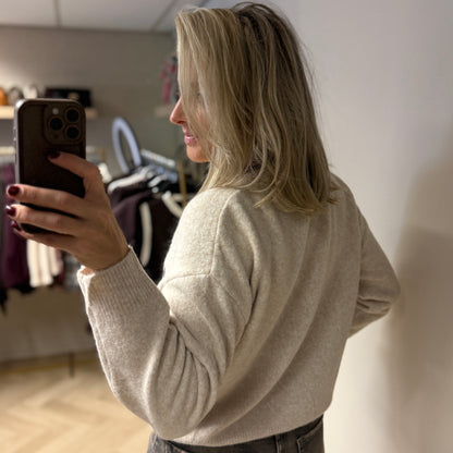 Trui Knitted Amour Beige