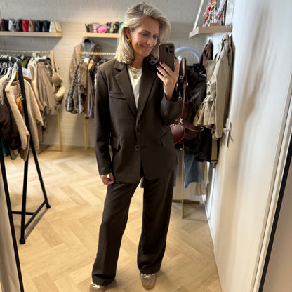 Pantalon Sharon Tall Donkerbruin