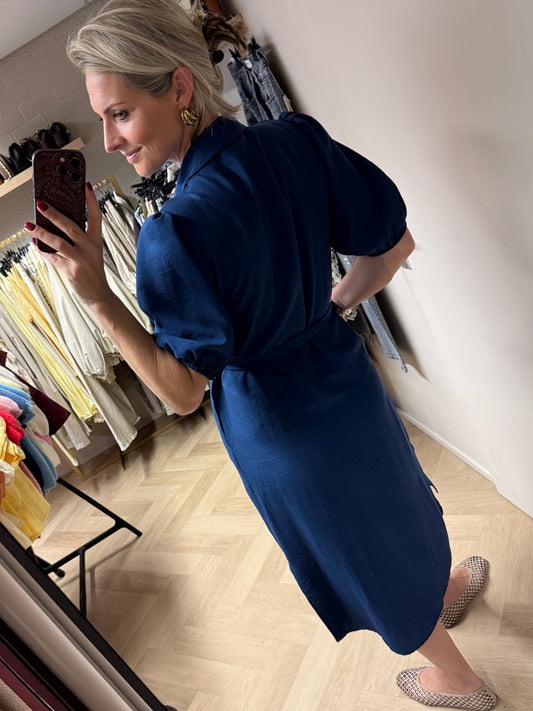 Jurk Senna Doorknoop Navy