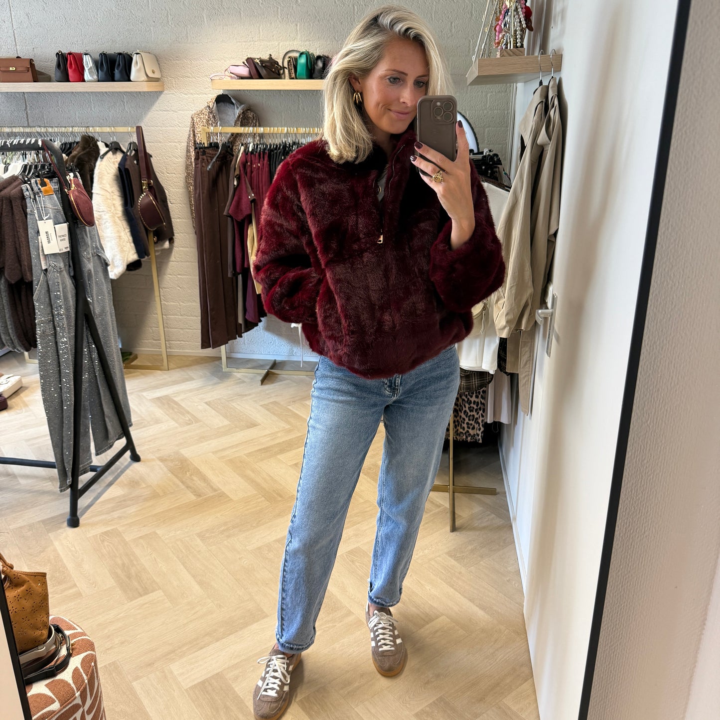 Jack Francy Faux Fur Burgundy