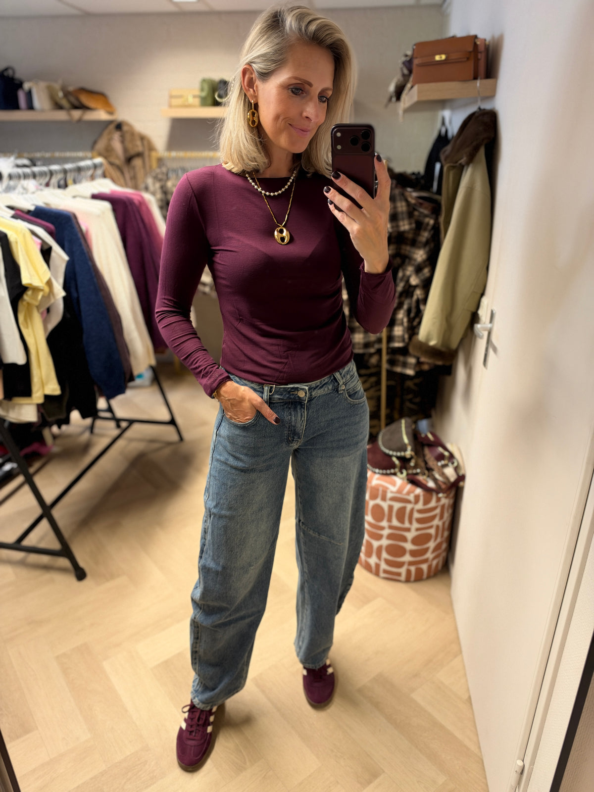 Shirt Nola Cashmere Bordeaux