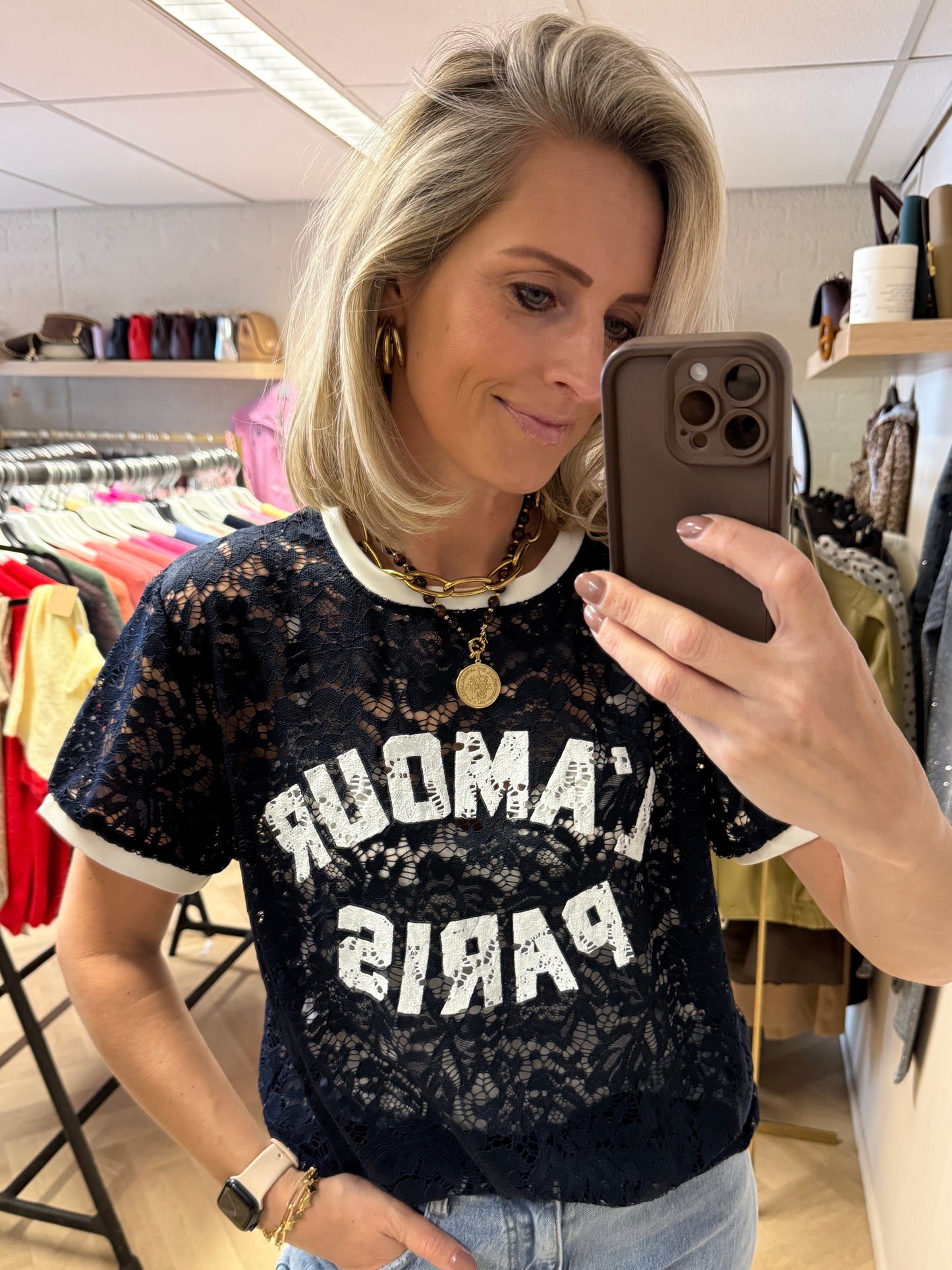 Shirt Lucy L'Amour Paris Donkerblauw