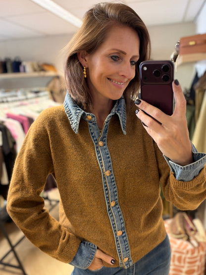 Vest Jenna Knit Denim Camel