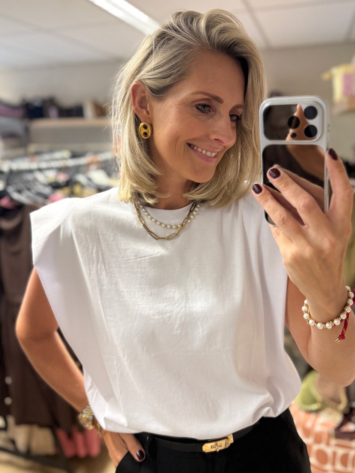 Shirt Kirsten Shoulders Wit