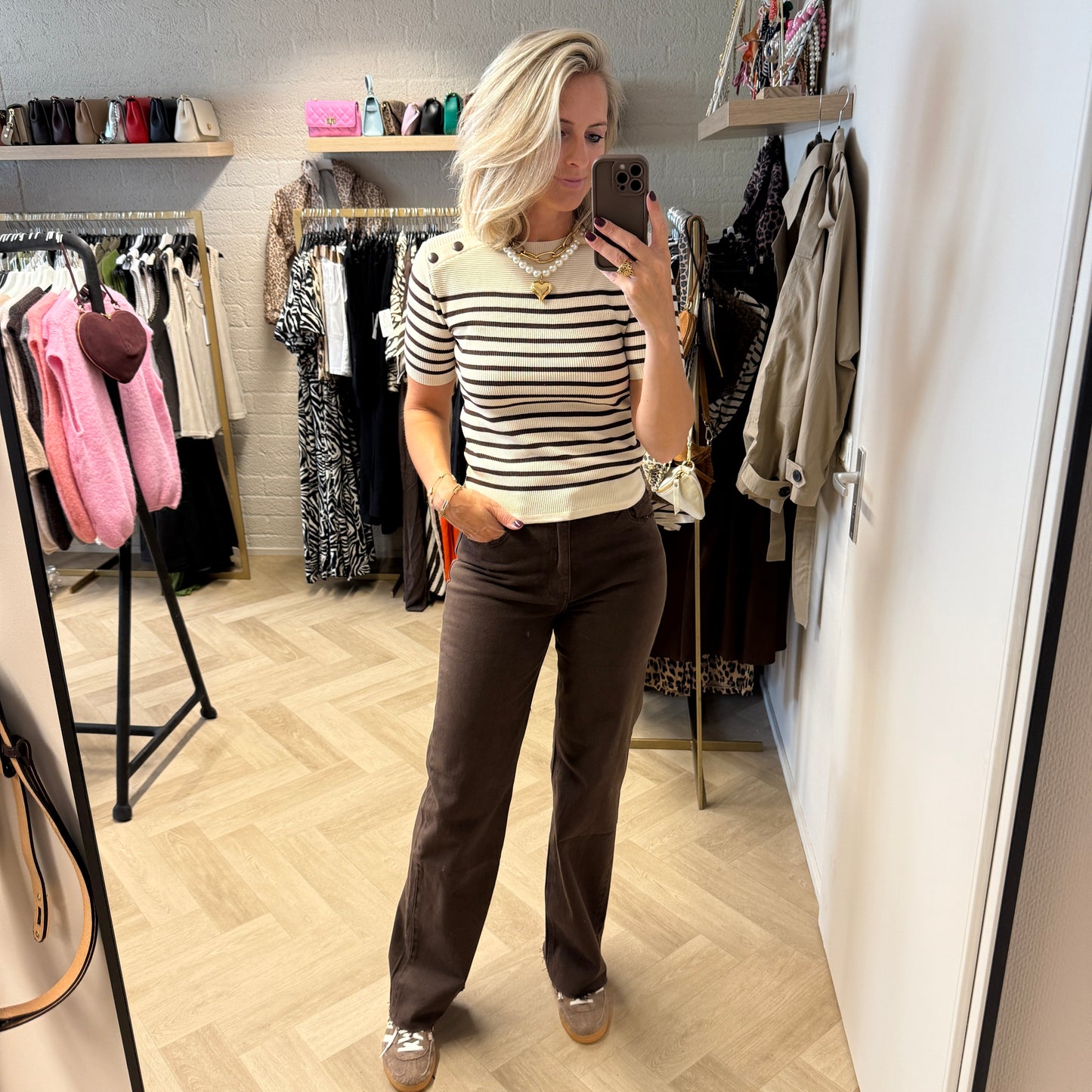 Trui Katoen Shanna Streep Offwhite