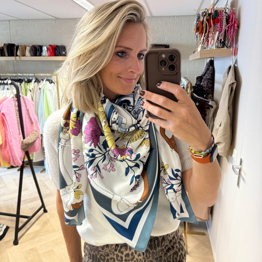 Sjaal Silka Large Belts Blauw
