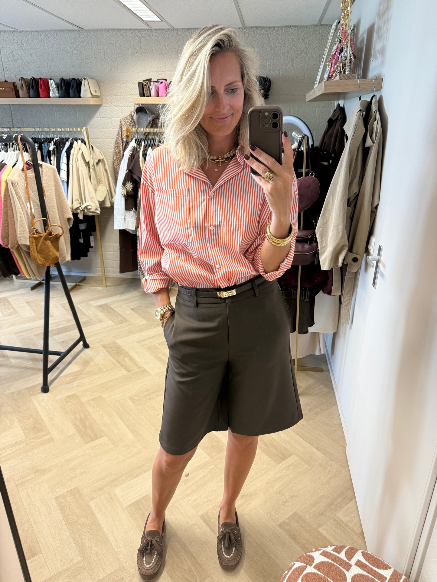 Blouse Streepjes Oranje