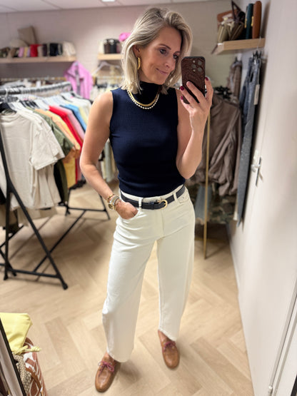 Col Shirley Mouwloos Donkerblauw