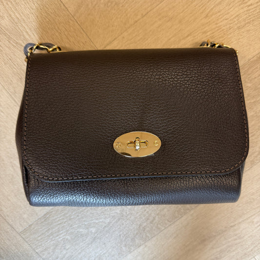 Tas Nina Leder Donkerbruin