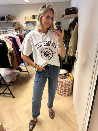 T-Shirt Julia Vintage Wit