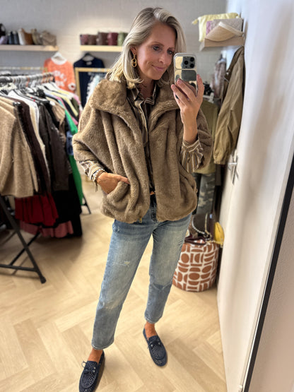 Jack Rowan Faux Fur Taupe