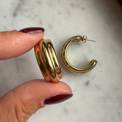 Oorbellen Jade Reliëf Goud