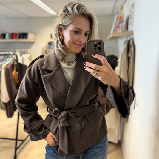 Jas Bregje Trench Bruin