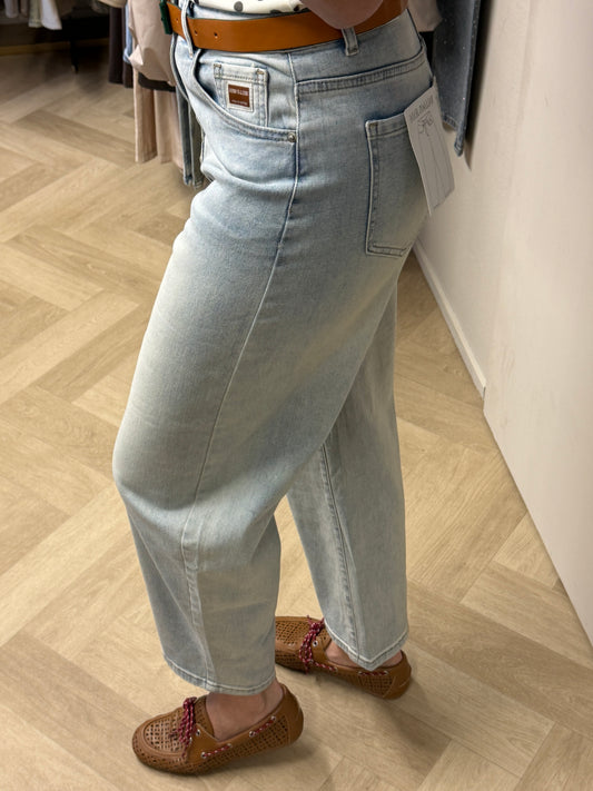 Jeans Brandy Balloon Blauw Beige
