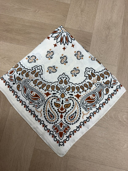 Sjaal Silka Bandana Bruin Wit