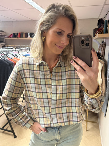 Blouse Julia Ruit Lichtblauw