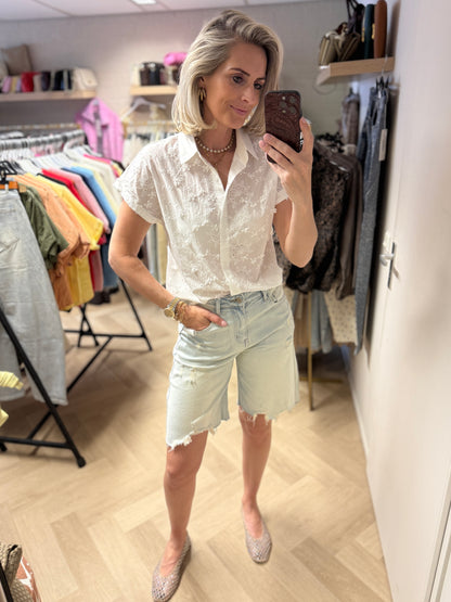 Blouse Lina Broderie Wit