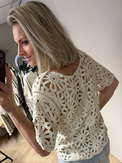 Shirt Milly Crochet Ecru