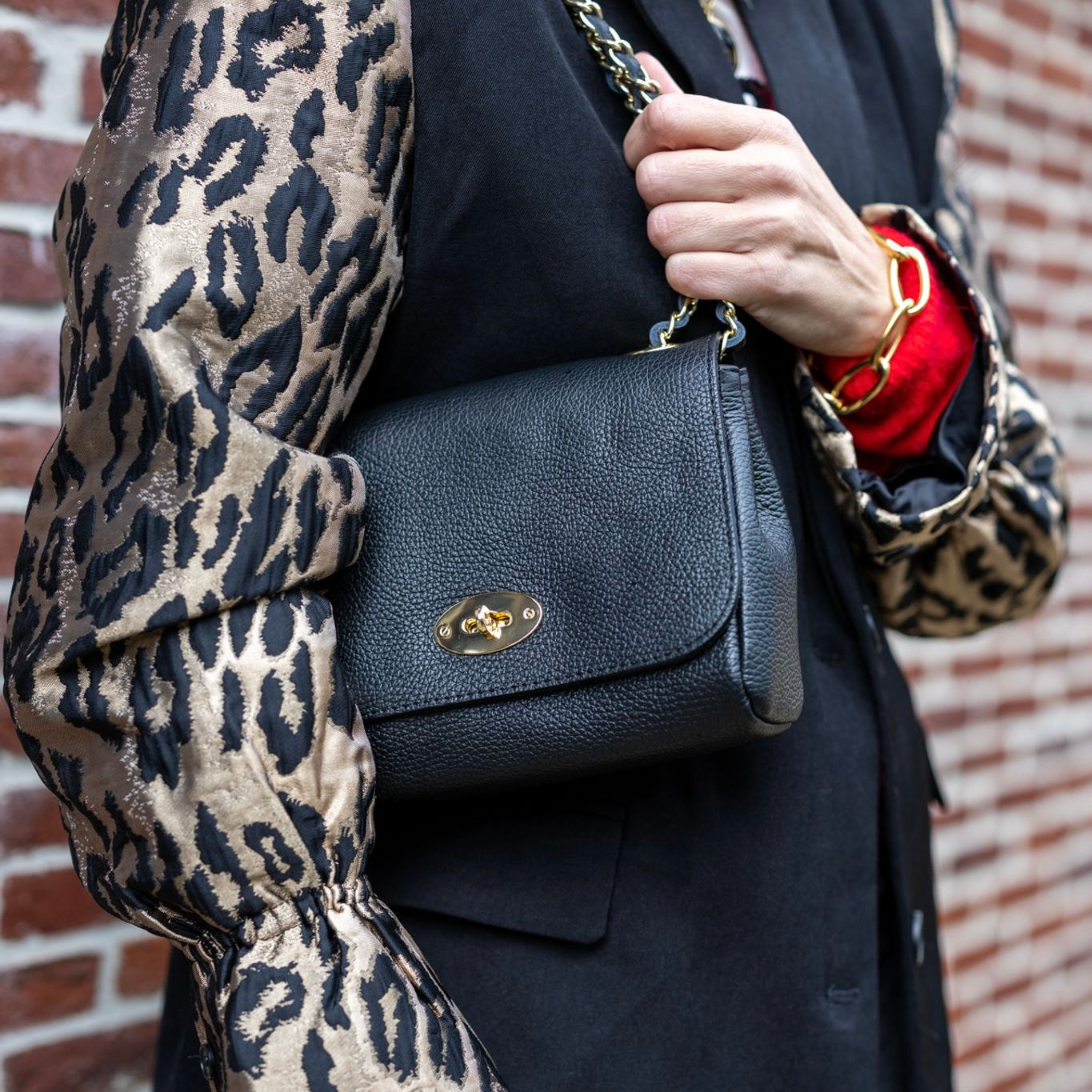 Tas Nina Leder Zwart