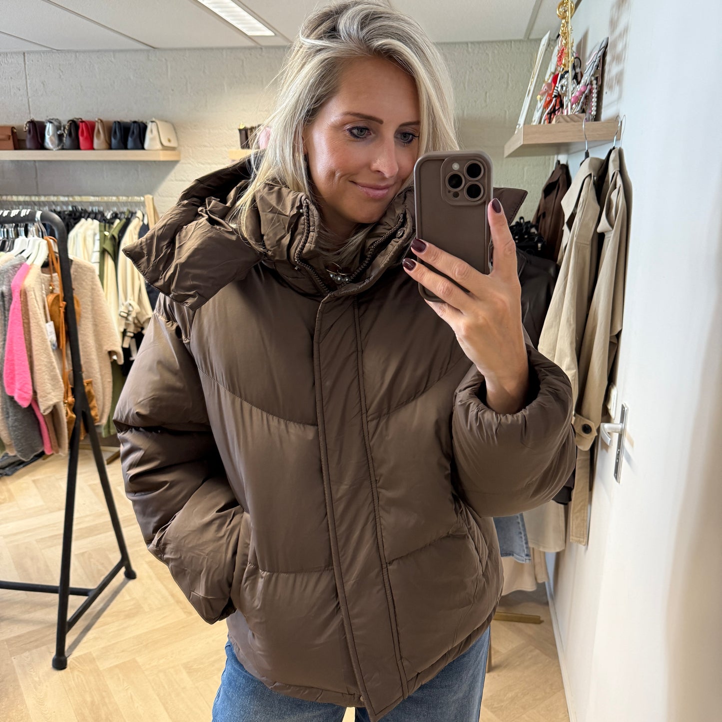 Puffer Jacket Fenna Choco Bruin