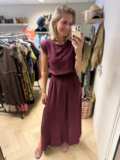 Co Ord Set Jurk Lola Burgundy