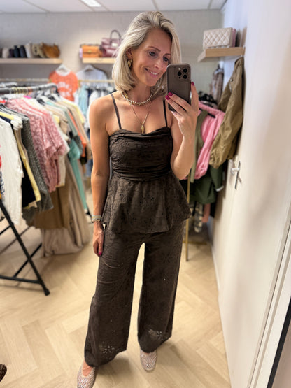 Co Ord Set Broderie Marije Choco