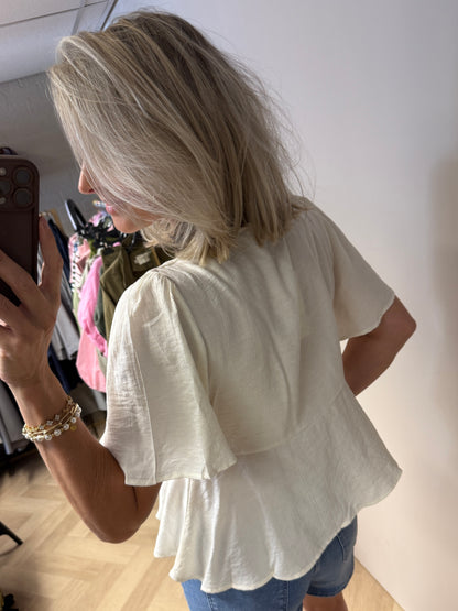 Blouse Brenda Knoopjes Beige