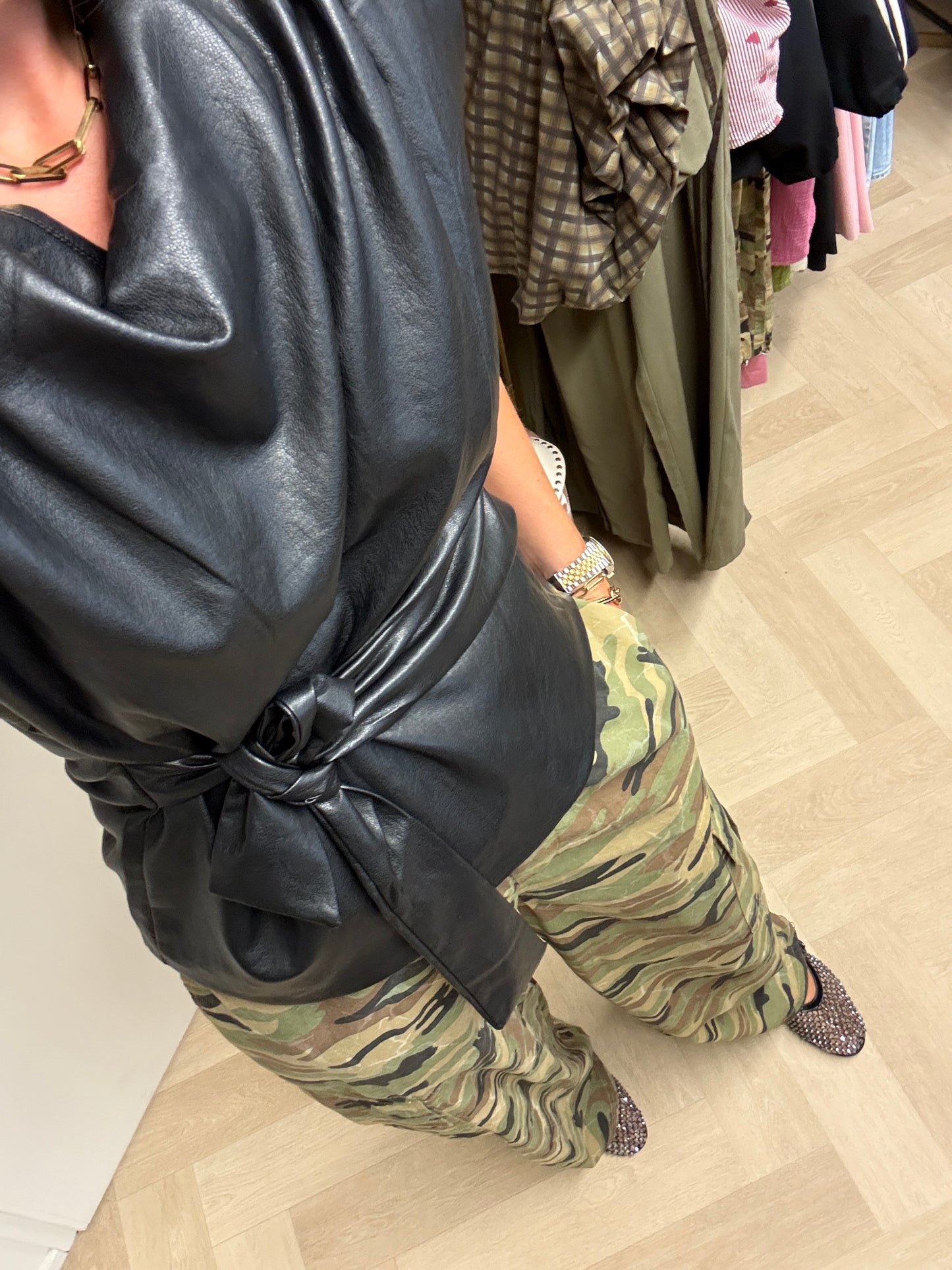 Top Macy PU Leer Zwart