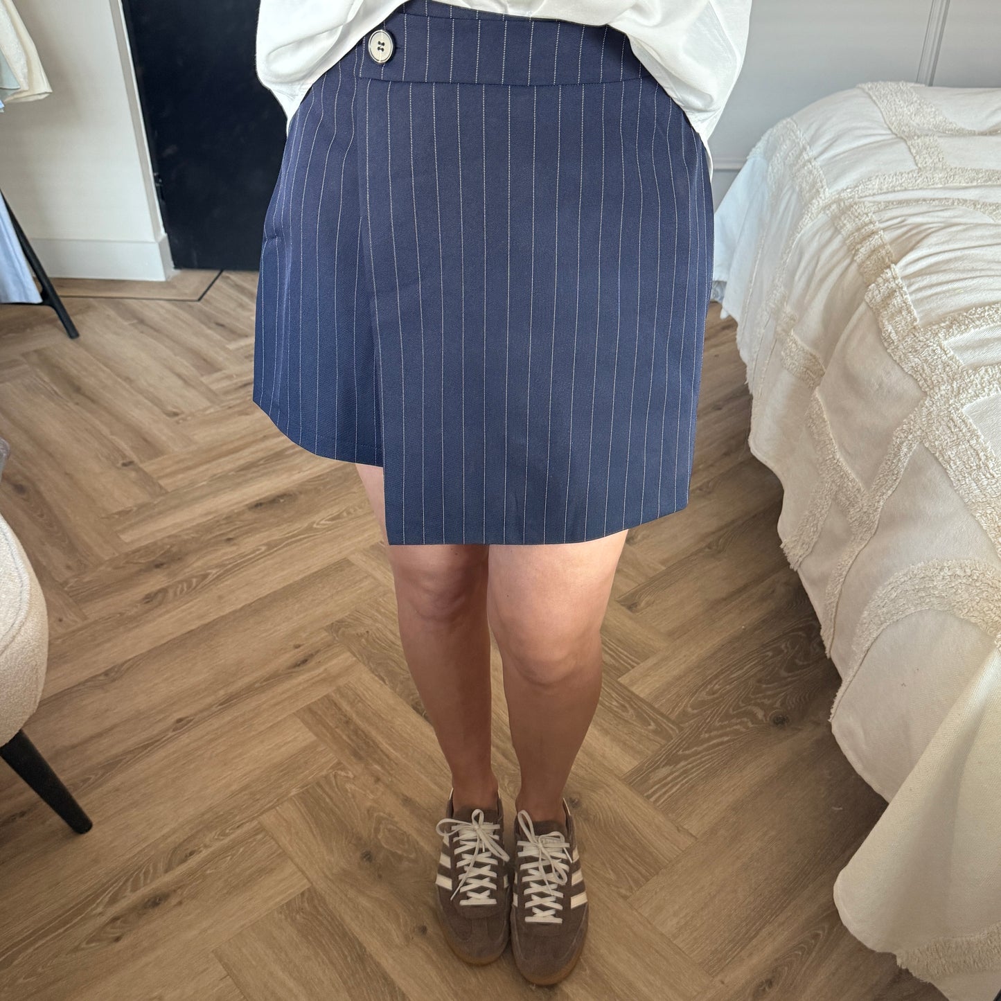 Skort Eva Pinstripe Blauw