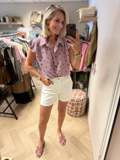 Blouse Jill Streep Hartjes Bordeaux